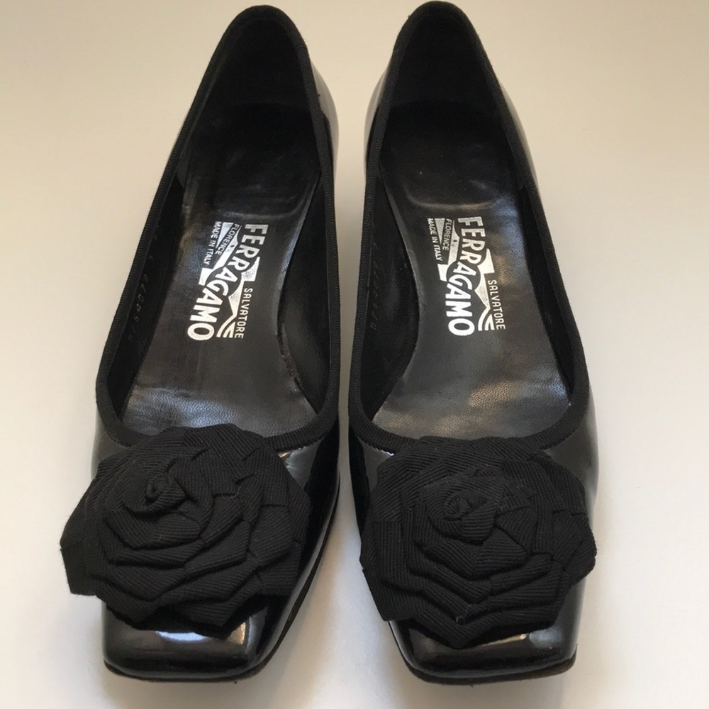 Patent leather Ferragamo heels